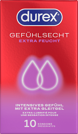 Kondome Gefühlsecht Extra Feucht, Breite 56mm, 10 St