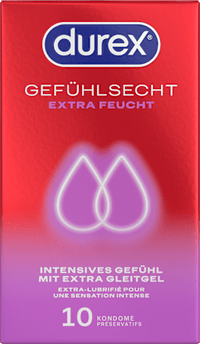 Kondome Gefühlsecht Extra Feucht, Breite 56mm, 10 St