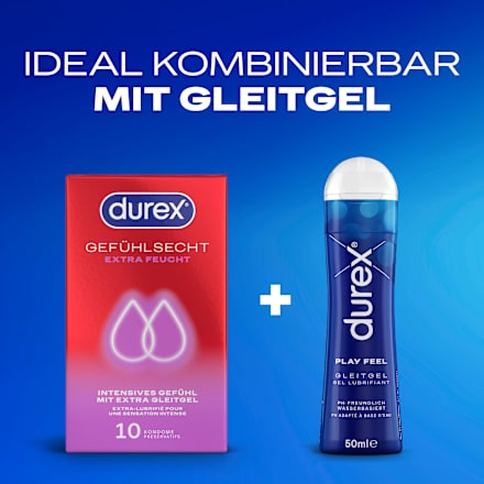 Kondome Gefühlsecht Extra Feucht, Breite 56mm, 10 St