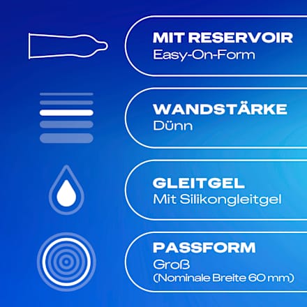 Kondome Gefühlsecht Extra Groß XXL, Breite 60mm, 10 St