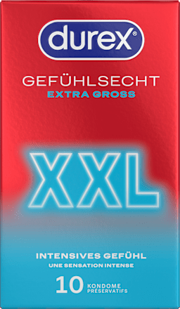 Kondome Gefühlsecht Extra Groß XXL, Breite 60mm, 10 St