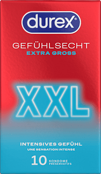 Kondome Gefühlsecht Extra Groß XXL, Breite 60mm, 10 St