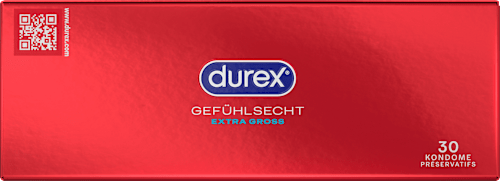 Kondome Gefühlsecht Extra Groß XXL, Breite 60mm, 30 St