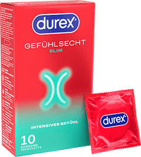 Kondome Gefühlsecht Slim fit, Breite 52,5 mm, 10 St