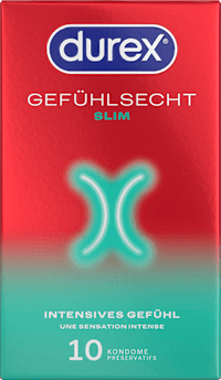 Kondome Gefühlsecht Slim fit, Breite 52,5 mm, 10 St