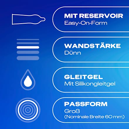 Kondome Hautnah Extra Groß, Breite 60mm, 10 St