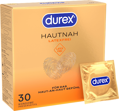 Durex Kondome Hautnah, latexfrei, Breite 56mm, 30 St