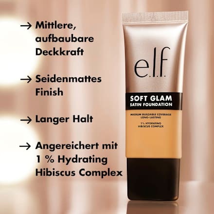 Foundation Soft Glam Satin 40 Tan Warm, 30 ml
