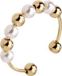 ebelin Anxiety-Ring mit Perlen, Gold-Optik, 1 St
