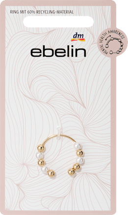 ebelin Anxiety-Ring mit Perlen, Gold-Optik, 1 St