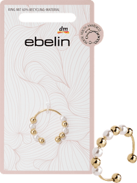 Anxiety-Ring mit Perlen, Gold-Optik, 1 St