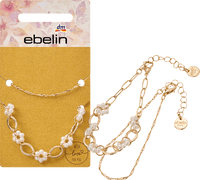 Armbanden met parels, goudlook, 2 stuks