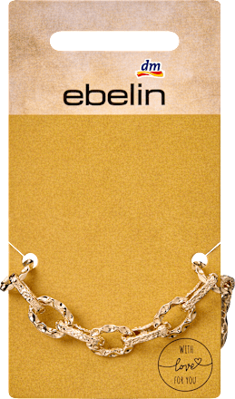 Armband Gliederkette gehämmert, Gold-Optik, 1 St