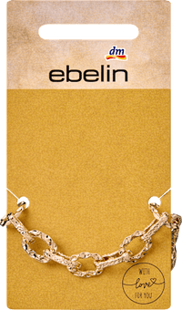 Armband Gliederkette gehämmert, Gold-Optik, 1 St