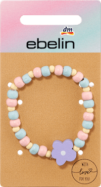 Armband houten kralen bloem, 1 stuk