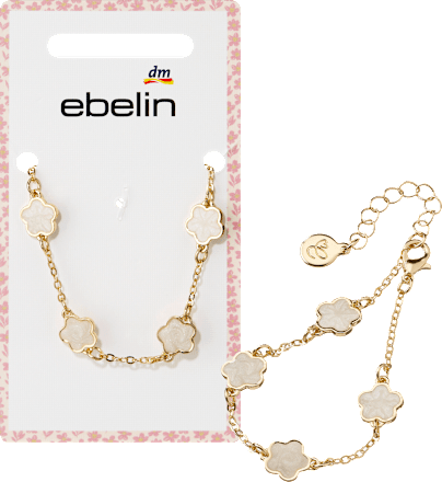 Armband mit Blumen, Gold-Optik, 1 St