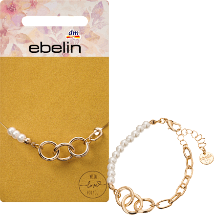 Armband met parels, goudlook, 1 stuk