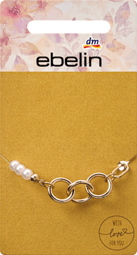 Armband met parels, goudlook, 1 stuk