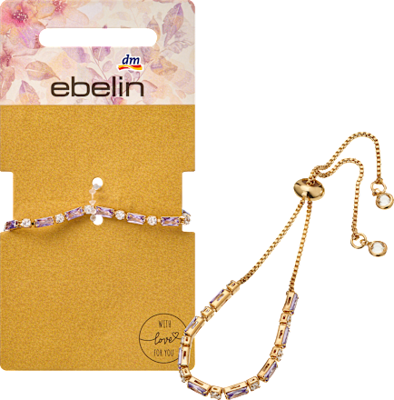 Armband met strass steentjes, goudlook, 1 st.