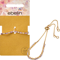 Armband met strass steentjes, goudlook, 1 st.