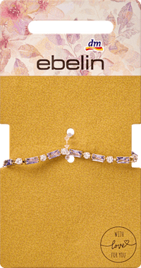 Armband met strass steentjes, goudlook, 1 st.