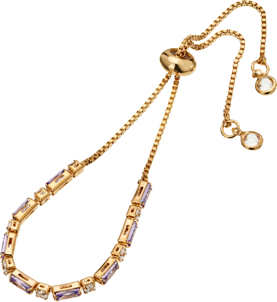 Armband met strass steentjes, goudlook, 1 st.