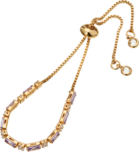 Armband met strass steentjes, goudlook, 1 st.