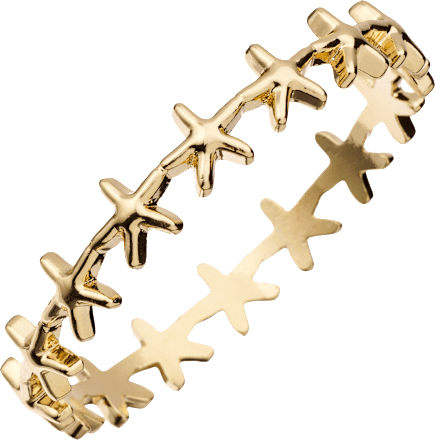 ebelin Armreif Seestern, Gold-Optik, 1 St