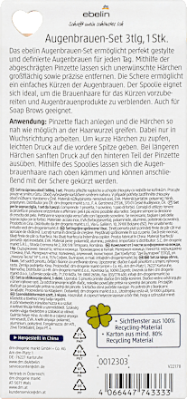 Wenkbrauwset 3-delig Glowing Skin, 1 stuk