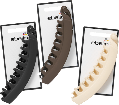 ebelin Bananenghaarspange, schwarz/braun/beige, 1 St
