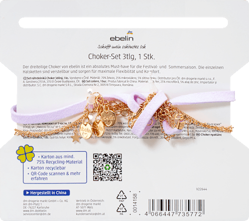 Choker kettingen Stay wild, Kind, 3 stuks