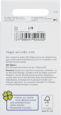 Creolen van 925 zilver in hartvorm, 2 stuks