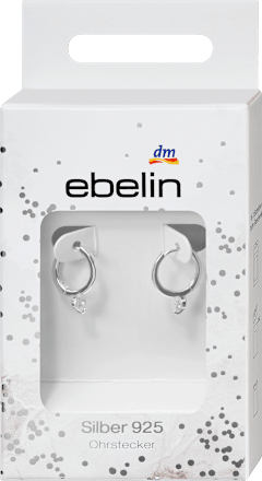 Creolen 925 zilver met strass steentjes, 2 stuks