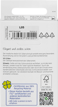 Creolen 925 zilver met strass steentjes, 2 stuks