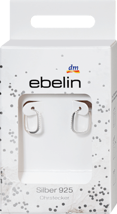 Creolen 925 zilver met strass steentjes, 2 stuks