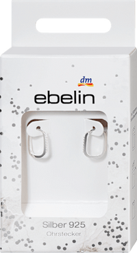 Creolen 925 zilver met strass steentjes, 2 stuks