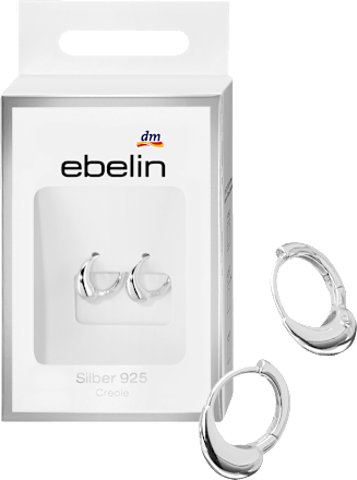 ebelin Creolen 925 Silber Tropfenform, 2 St