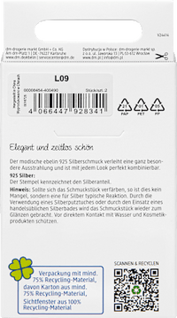 ebelin Creolen 925 Silber Tropfenform, 2 St