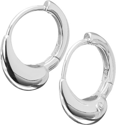 ebelin Creolen 925 Silber Tropfenform, 2 St