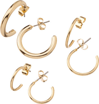 Creolen Gold-Optik, 6 St