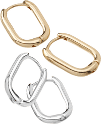 ebelin Creolen, Gold- & Silber-Optik, 4 St