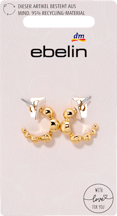 Creolen met gerecyclede bubbels, goudlook, 2 stuks