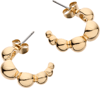 Creolen met gerecyclede bubbels, goudlook, 2 stuks