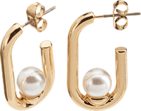 Creolen mit Perlen, Gold-Optik, 2 St