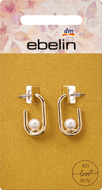 Creolen mit Perlen, Gold-Optik, 2 St