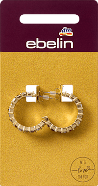 Creolen met strass steentjes, goudlook, 2 stuks