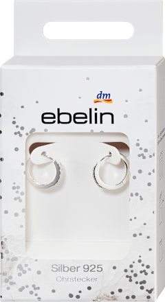 Creolen met zirkonia steentjes 925 zilver, 2 stuks