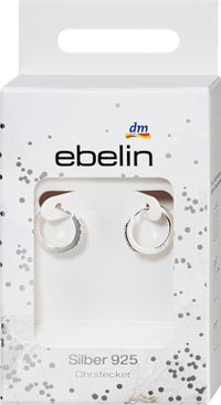 Creolen met zirkonia steentjes 925 zilver, 2 stuks