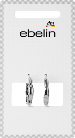 ebelin Creolen organisch, Silber-Optik, 2 St