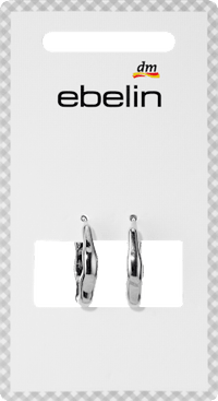 ebelin Creolen organisch, Silber-Optik, 2 St